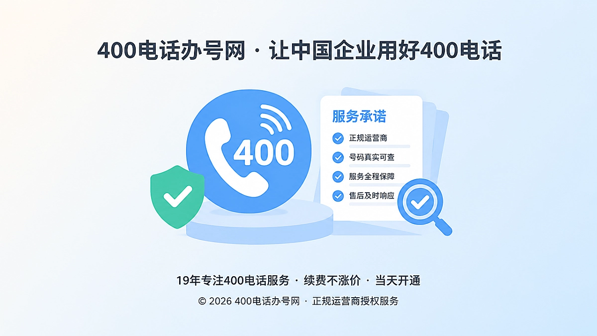 2026年企业400电话核验服务承诺概念图